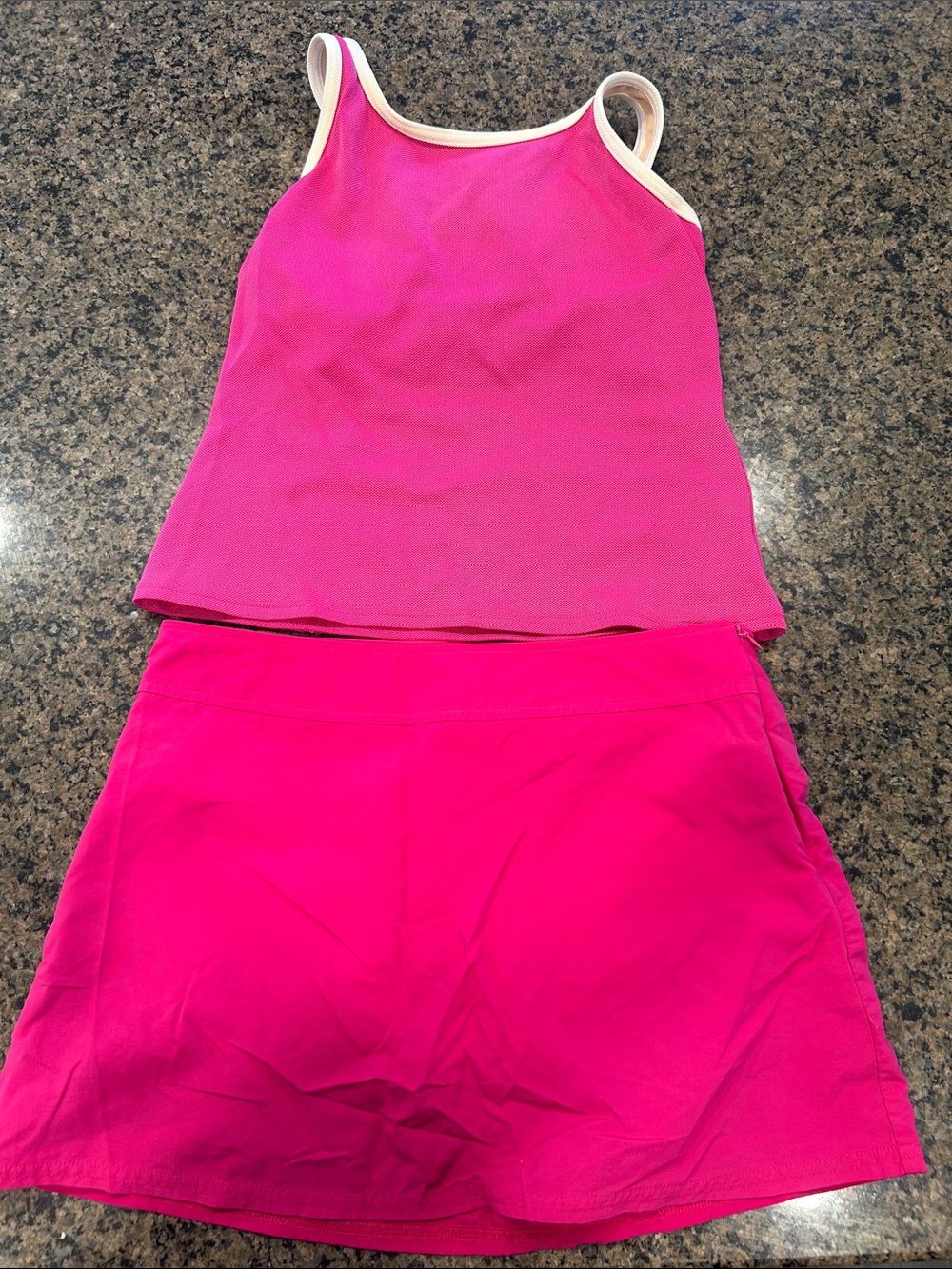 Lands' End Hot Pink Tankini